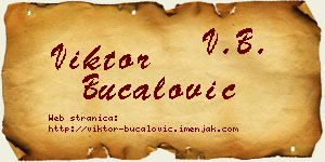 Viktor Bucalović vizit kartica